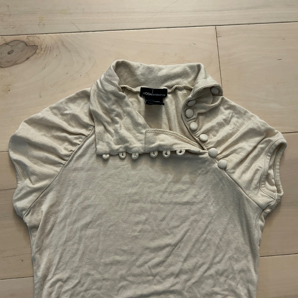 Y2K Moda International Button Collar Shirt XS - Picture 11 of 13